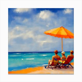 Day At The Beach 1 Canvas Print