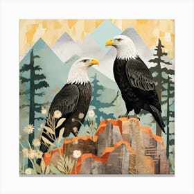 Bird In Nature Bald Eagle 3 Canvas Print