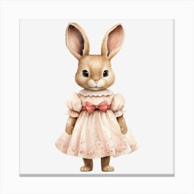 Bunny In Dress Canvas Print