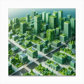 Green City Stock Canvas Print