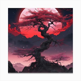 Red Moon Canvas Print