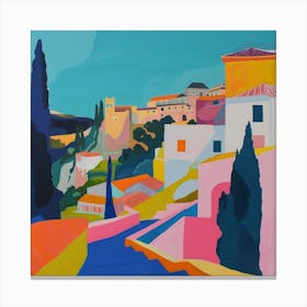 Abstract Travel Collection Granada Spain 2 Canvas Print