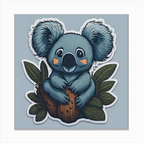 Koala Sticker Canvas Print