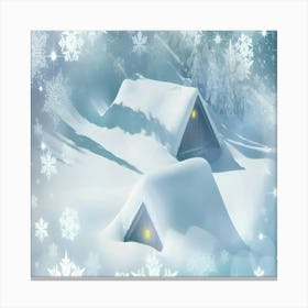 Snowy Huts Canvas Print