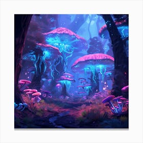 Mushroom Forest 3 Canvas Print