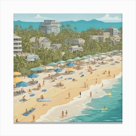 Beach Scene 5 Canvas Print