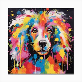 Poodle Painting Canvas Print