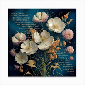 Flowers And Verse Canvas Print