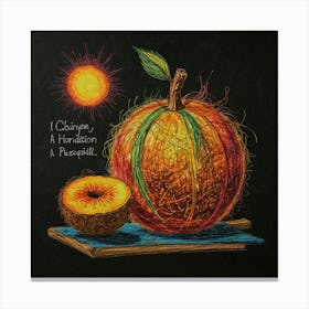 Change A Wonderful Peach Canvas Print