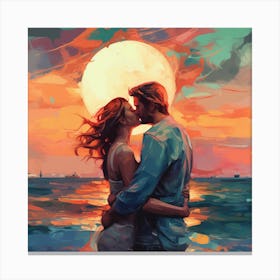 Sunset Kiss Canvas Print