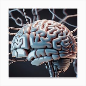 Brain With Wires 2 Canvas Print