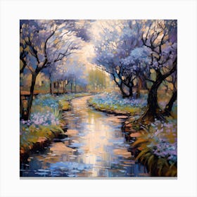 Soft Brushstrokes: Riverside Dream Canvas Print