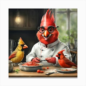 Cardinal Chef 2 Canvas Print