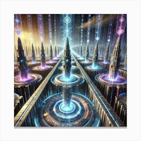 A Stunning Depiction Of The Infinite Spires, Tower Canvas Print