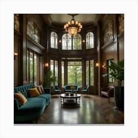 Victorian Living Room Canvas Print