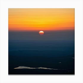 A Serene Tranquil Documentation Of Nature Capturing The Splendor Of Day Turning Into Dusk The Sky (5) Canvas Print