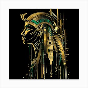 ancient pharaoh silhouette - ancient Egyptians & pharaohs Canvas Print