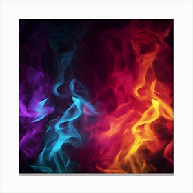 Colorful Flames Canvas Print