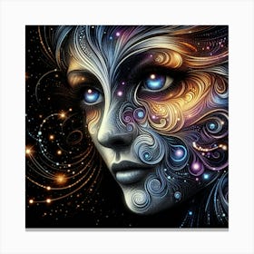 A mystical female face Canvas Print