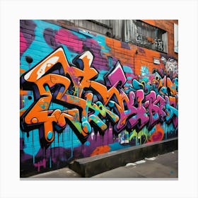 Graffiti Wall Melbourne Canvas Print