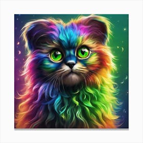 Rainbow Cat Canvas Print