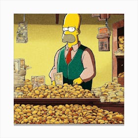 Simpsons Nutmeg Wall Art 1 Canvas Print