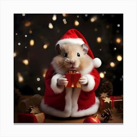 Santa Hamster 1 Canvas Print