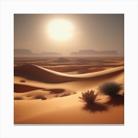 Desert Landscape - Desert Stock Videos & Royalty-Free Footage 27 Canvas Print