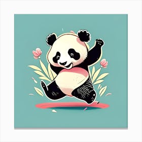 Happy Panda Bear Canvas Print