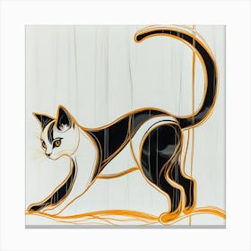 Cat On A String Canvas Print