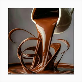 Chocolate Pouring 5 Canvas Print