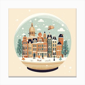 Amsterdam Netherlands 7 Snowglobe Canvas Print