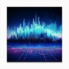 Glitched Soundwave art print 2 Canvas Print