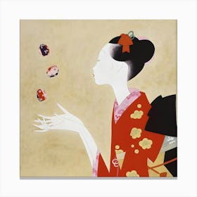 Geisha Woman 1 Canvas Print