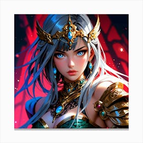 Default A Gracefully Fierce Anime Warrior Princess Her Intrica 2 (11) Canvas Print