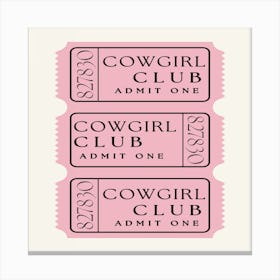 Cowgirl Club Canvas Print