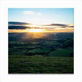 Sunset Over The Dales 1 Canvas Print