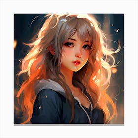 Beautiful Anime Girl (3) Canvas Print