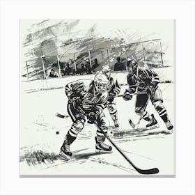 A Ice Hockey Match Hand Drawn Sketch Illustratio 1718700802 1 Canvas Print