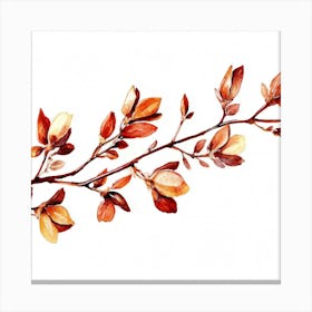 Autumn Leaves Watercolor Painting 1 Canvas Print