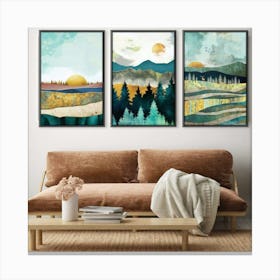 Three Framed Paintings Canvas Print