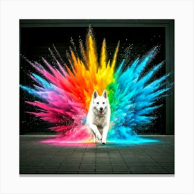 Rainbow Dog Toile