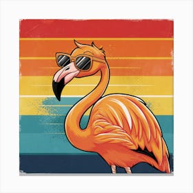 Flamingo In Sunglasses Canvas Print