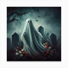 Ghost In The Graveyard Canvas Print