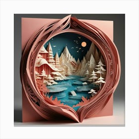 Paper Cut Art 1 Canvas Print