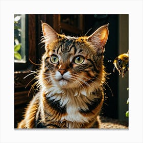 Bee Cat Canvas Print