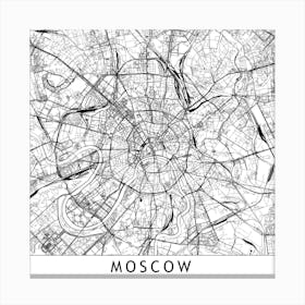 Moscow Map Canvas Print