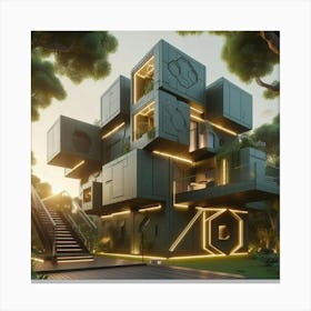 Futuristic House 1 Canvas Print