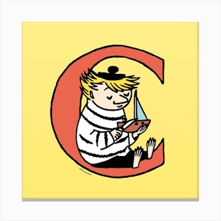 Moomin Collection Alphabet Letter C Canvas Print