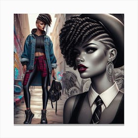 Afro Girl Canvas Print